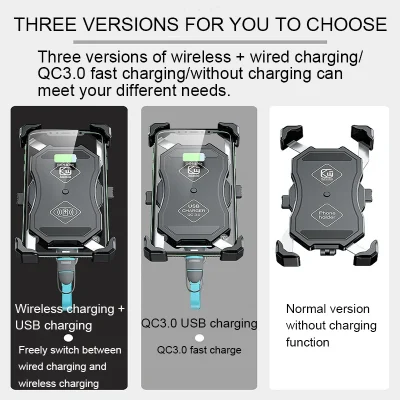 Mobile Phone Motorcycle Bracket Fast Charge Wireless Charger Handlebar Bike Bracket, Suitable For Motorcycle Smart Phone Bracket